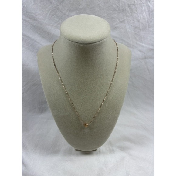 Rose Gold Metal Heart Necklace Choker - Picture 8 of 8